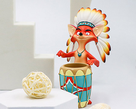 印第安狐貍擺件