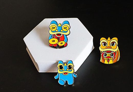 卡通動(dòng)物金屬徽章定制