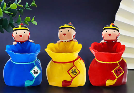 宮廷文化八旗兵福袋創(chuàng)意擺件分銷系列