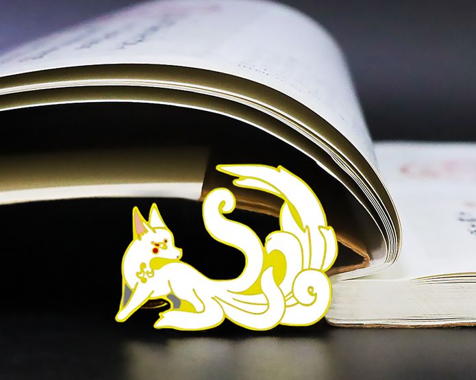 卡通狐貍金屬徽章