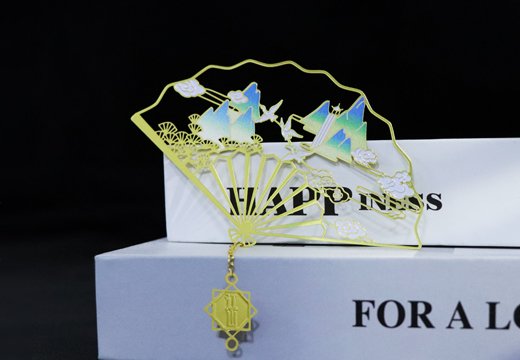 團扇國風(fēng)金屬書簽定制