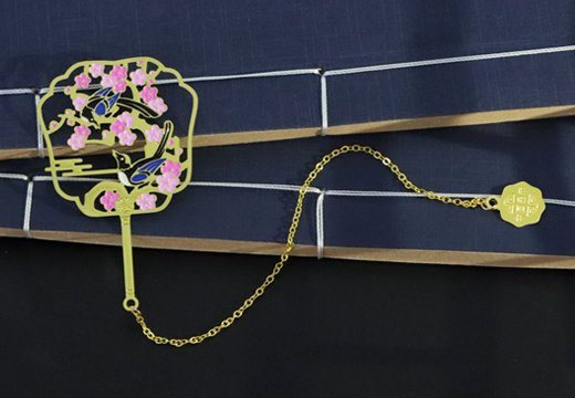喜鵲登枝金屬書簽定制