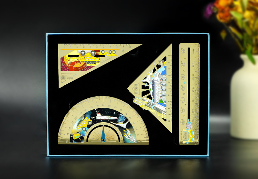 學(xué)習(xí)文具金屬書簽尺子套裝定制