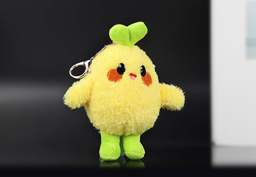 公益愛(ài)豆毛絨公仔鑰匙扣掛件