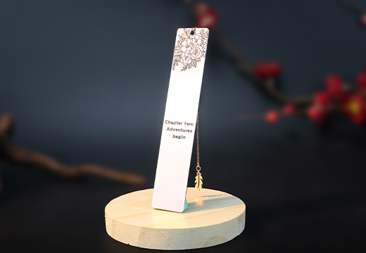 金屬玫瑰金印刷書簽定制