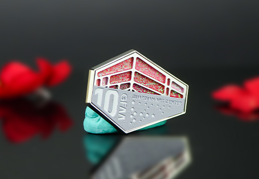閃粉金屬琺瑯徽章定制