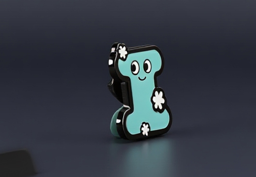 字母卡通金屬徽章定制